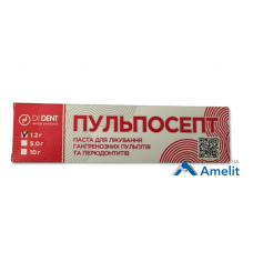 Паста антимікробної дії Пульпосепт (DiDent), шприц 1,2 г. + канюлі
